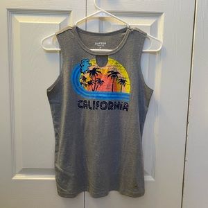 Butter Gray California graphic tank top